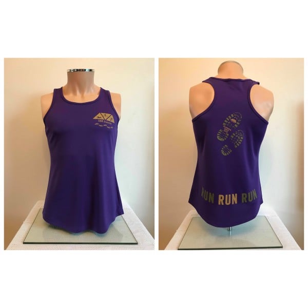 Footprints Vest  - Purple - LADYFIT